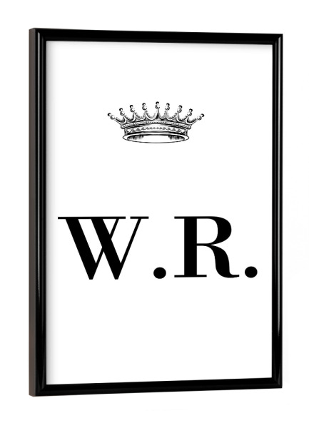 Poster mit schwarzem Rahmen "Queen WR" artboxONE - Schwarzweiß,Buchstaben