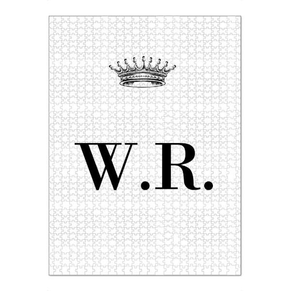 Puzzle Ravensburger "Queen WR" artboxONE - Schwarzweiß,Buchstaben