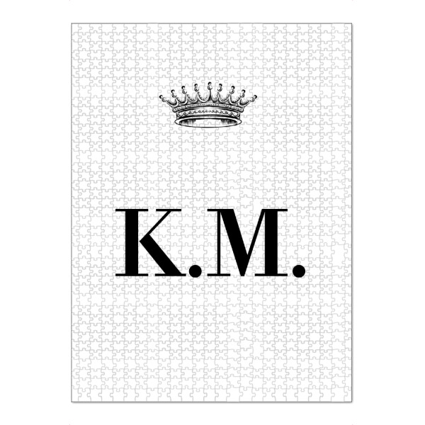 Puzzle Ravensburger "Queen KM" artboxONE - Schwarzweiß,Buchstaben