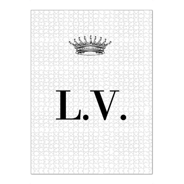 Puzzle Ravensburger "Queen LV" artboxONE - Schwarzweiß,Buchstaben