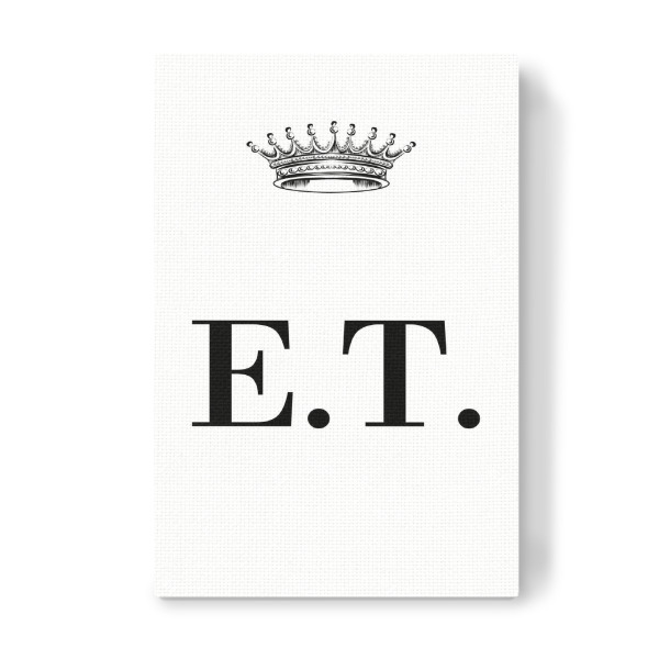 Leinwandbild "Queen ET" artboxONE - Schwarzweiß,Buchstaben