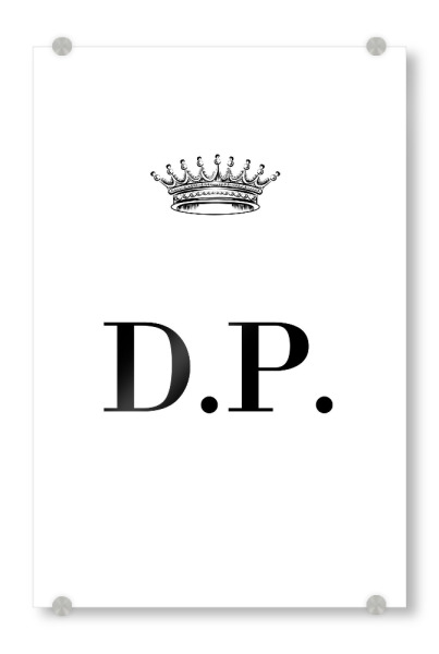 Acrylglasbild "Queen DP" artboxONE - Schwarzweiß,Buchstaben