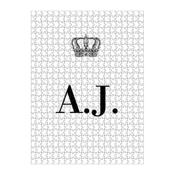 artboxONE Puzzle "King AJ" artboxONE - Schwarzweiß,Buchstaben