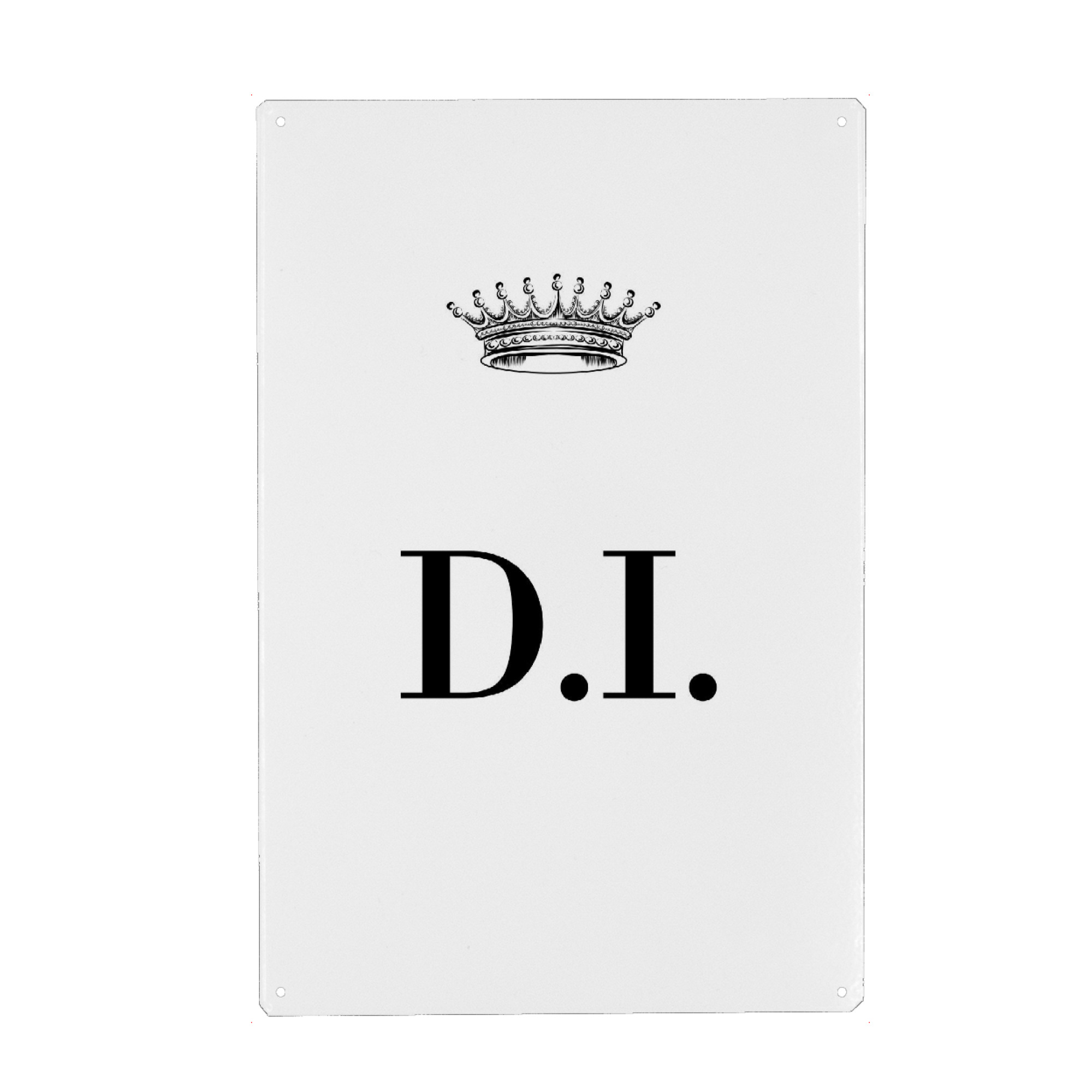 Metall Poster "Queen DI" artboxONE - Schwarzweiß,Buchstaben