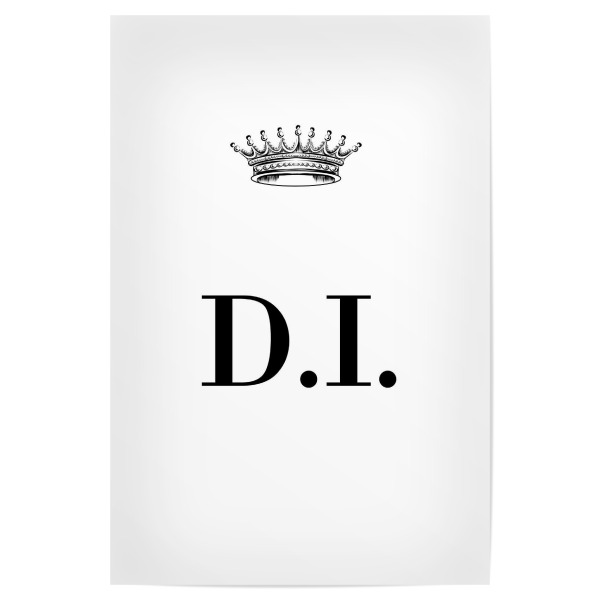 Poster "Queen DI" artboxONE - Schwarzweiß,Buchstaben