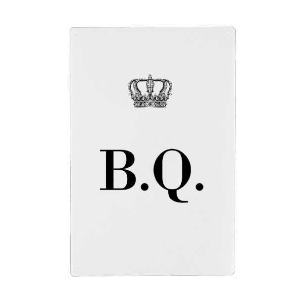 Holzbild "King BQ" artboxONE - Schwarzweiß,Buchstaben
