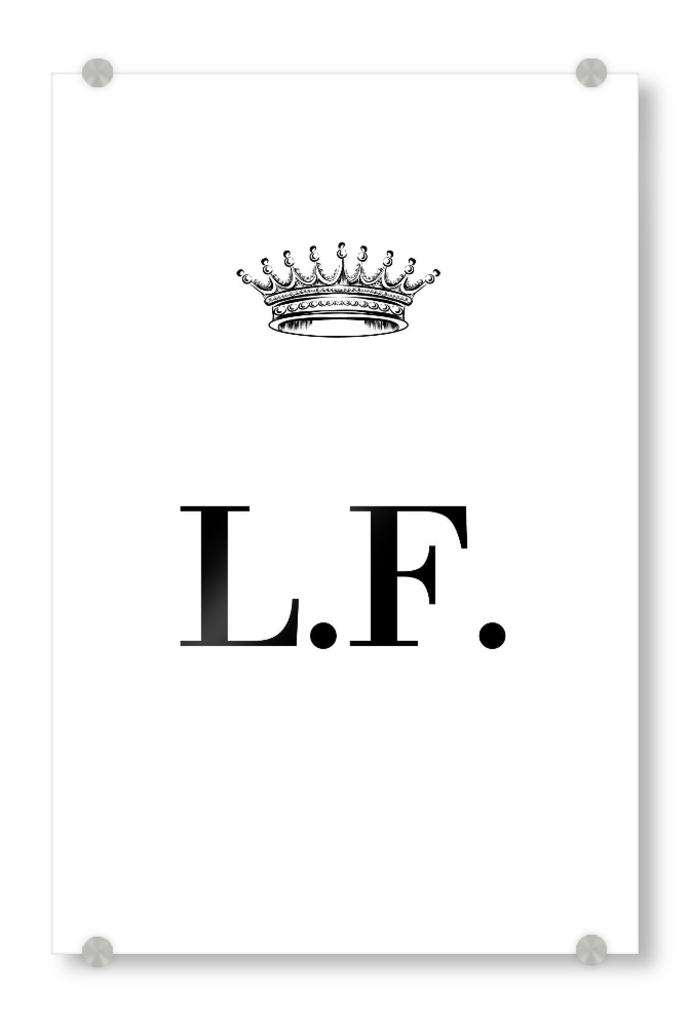 Acrylglasbild "Queen LF" artboxONE - Schwarzweiß,Buchstaben