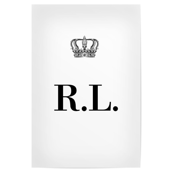 Poster "King RL" artboxONE - Schwarzweiß,Buchstaben