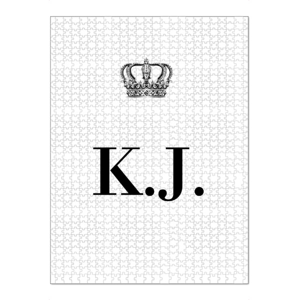 Puzzle Ravensburger "King KJ" artboxONE - Schwarzweiß,Buchstaben