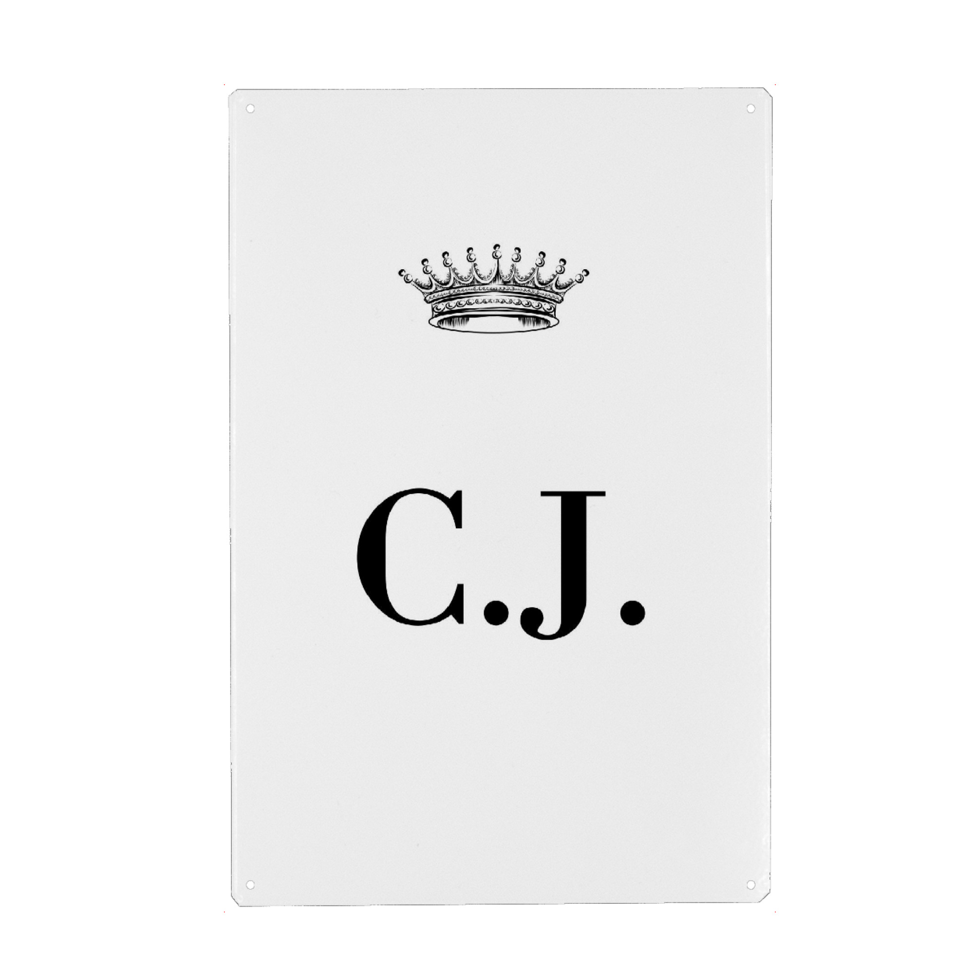 Metall Poster "Queen CJ" artboxONE - Schwarzweiß,Buchstaben
