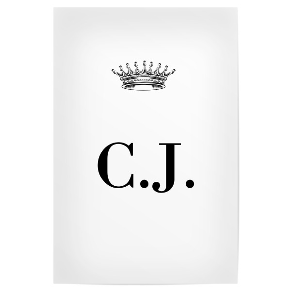 Poster "Queen CJ" artboxONE - Schwarzweiß,Buchstaben