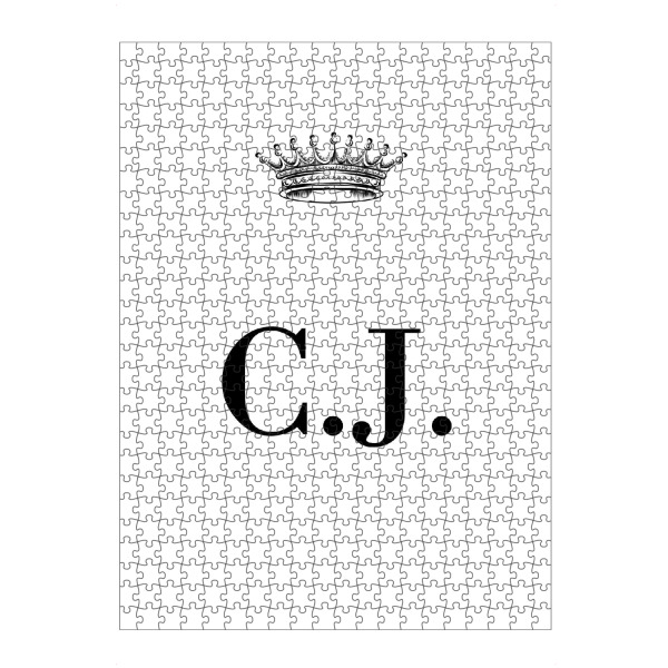 Puzzle Ravensburger "Queen CJ" artboxONE - Schwarzweiß,Buchstaben