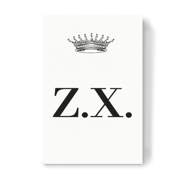 Leinwandbild "Queen ZX" artboxONE - Schwarzweiß,Buchstaben