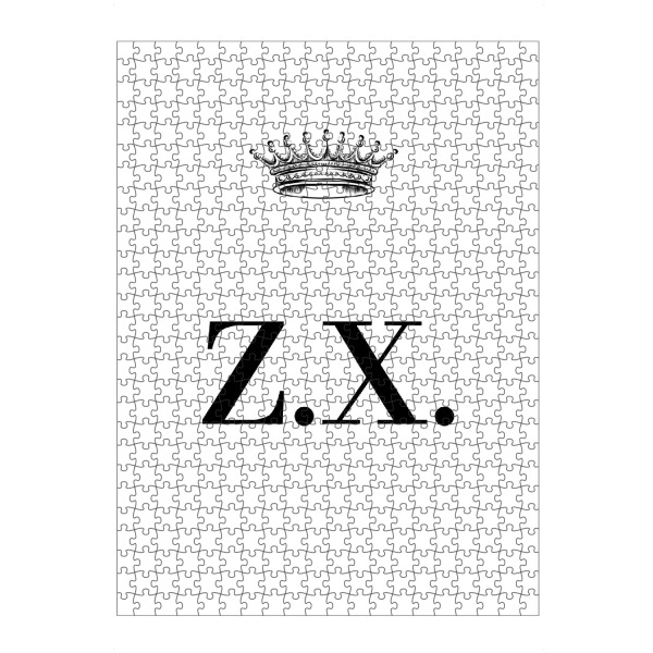 artboxONE Puzzle "Queen ZX" artboxONE - Schwarzweiß,Buchstaben