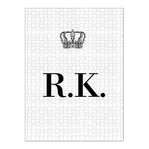 Puzzle Ravensburger "King RK" artboxONE - Schwarzweiß,Buchstaben