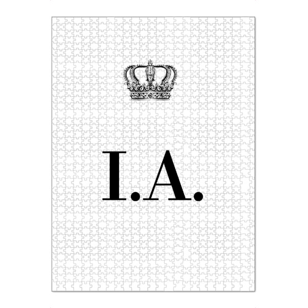 Puzzle Ravensburger "King IA" artboxONE - Schwarzweiß,Buchstaben