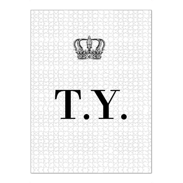 Puzzle Ravensburger "King TY" artboxONE - Schwarzweiß,Buchstaben