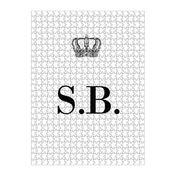 Puzzle Ravensburger "King SB" artboxONE - Schwarzweiß,Buchstaben