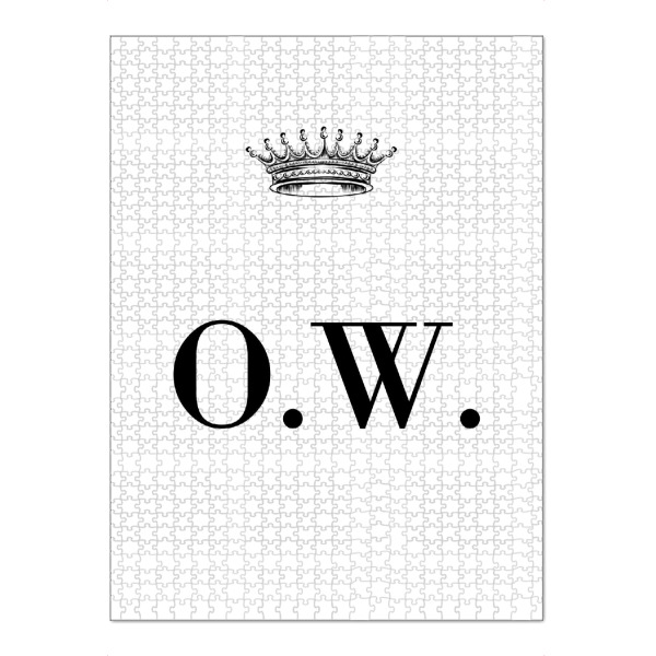 Puzzle Ravensburger "Queen OW" artboxONE - Schwarzweiß,Buchstaben