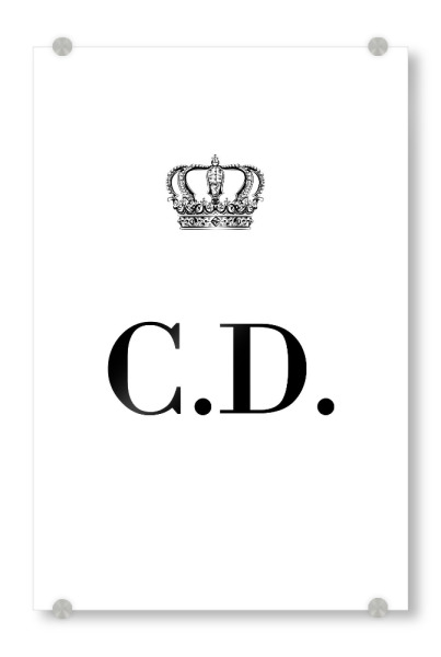 Acrylglasbild "King CD" artboxONE - Schwarzweiß,Buchstaben