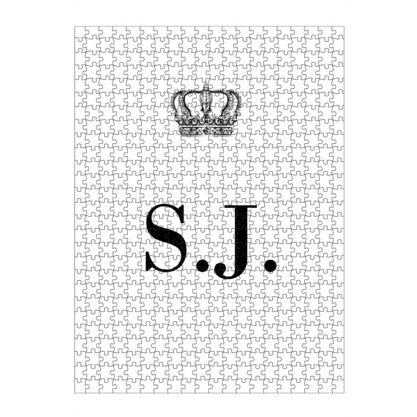 Puzzle Ravensburger "King SJ" artboxONE - Schwarzweiß,Buchstaben