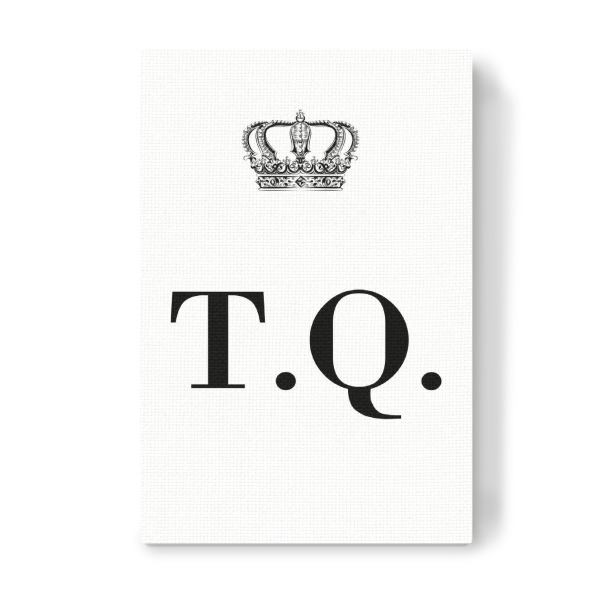 Leinwandbild "King TQ" artboxONE - Schwarzweiß,Buchstaben