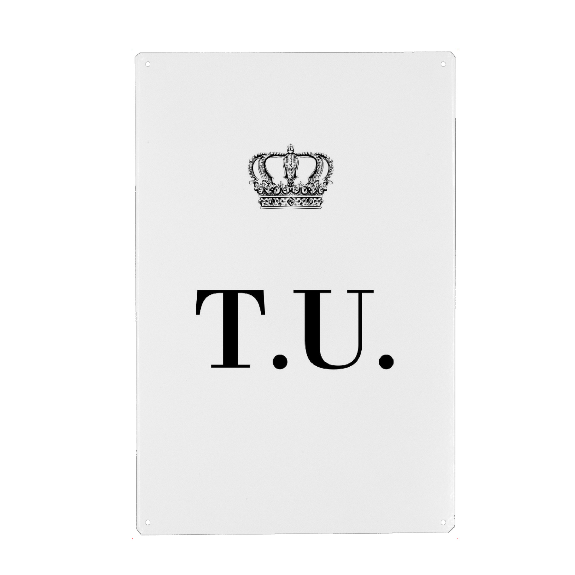 Holzbild "King TU" artboxONE - Schwarzweiß,Buchstaben