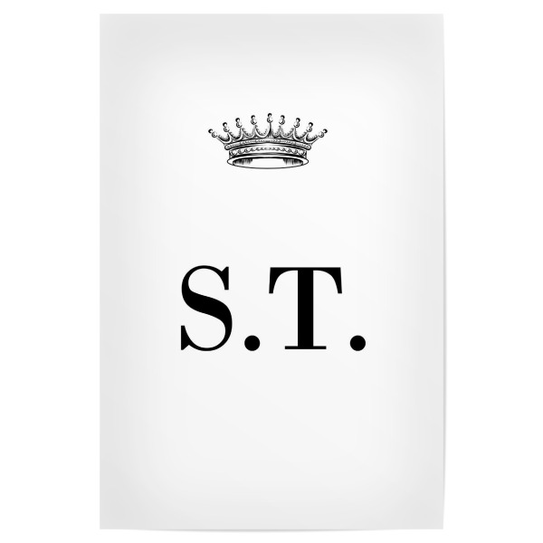 Poster "Queen ST" artboxONE - Schwarzweiß,Buchstaben