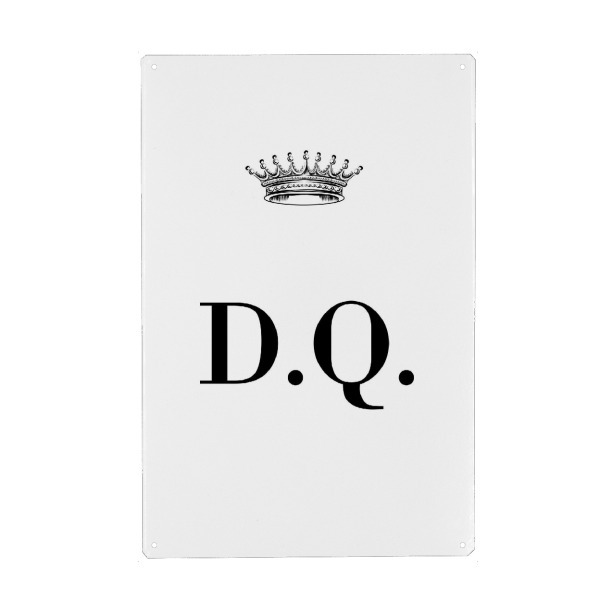 Holzbild "Queen DQ" artboxONE - Schwarzweiß,Buchstaben