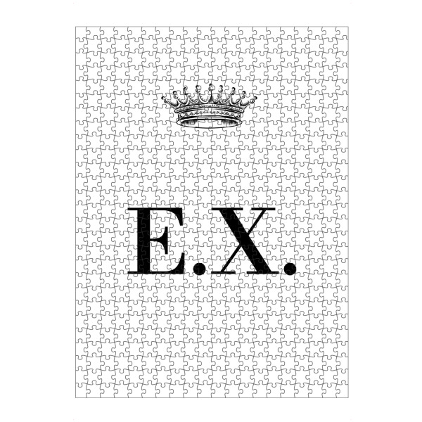 artboxONE Puzzle "Queen EX" artboxONE - Schwarzweiß,Buchstaben