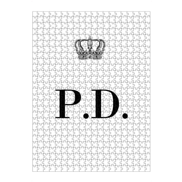 Puzzle Ravensburger "King PD" artboxONE - Schwarzweiß,Buchstaben