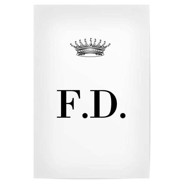 Poster "Queen FD" artboxONE - Schwarzweiß,Buchstaben