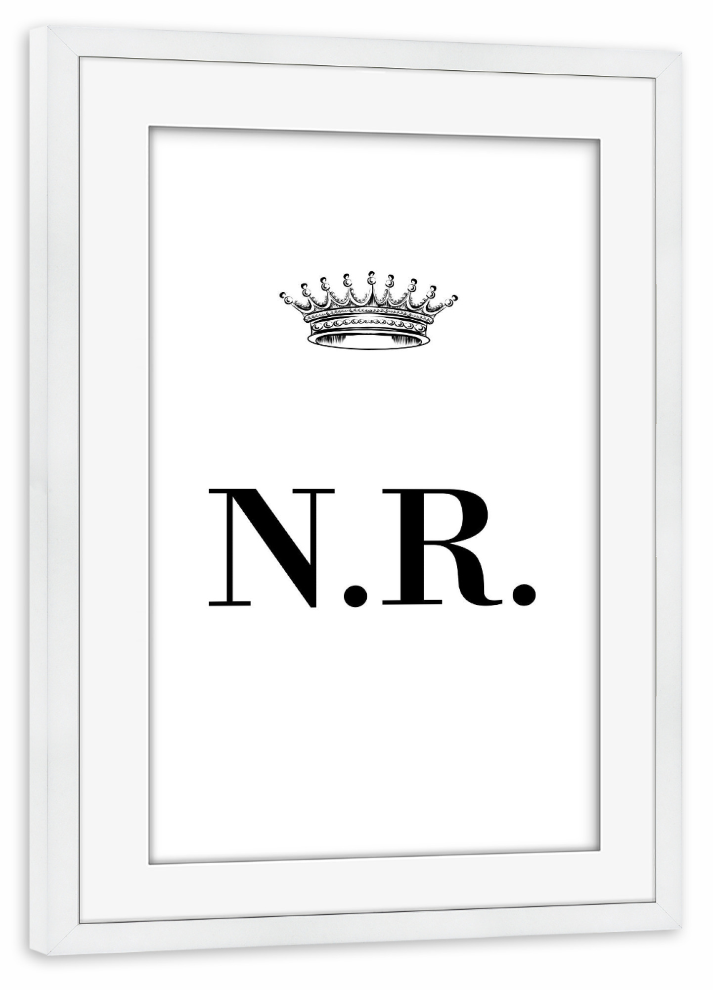 Poster mit Rahmen weiß "Queen NR" artboxONE - Schwarzweiß,Buchstaben