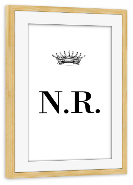 Poster mit Rahmen kiefer "Queen NR" artboxONE - Schwarzweiß,Buchstaben