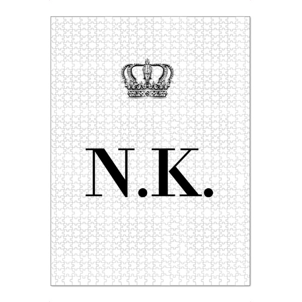 Puzzle Ravensburger "King NK" artboxONE - Schwarzweiß,Buchstaben