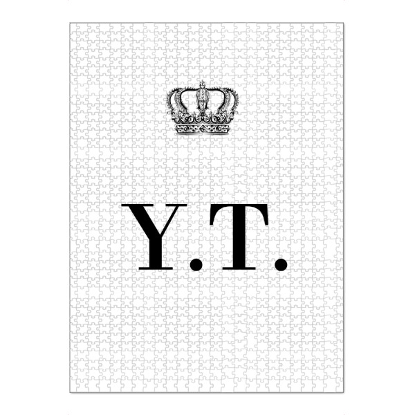 Puzzle Ravensburger "King YT" artboxONE - Schwarzweiß,Buchstaben
