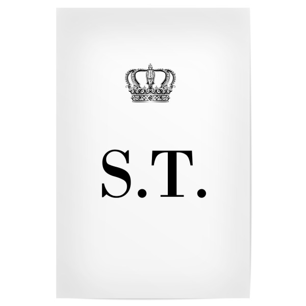 Poster "King ST" artboxONE - Schwarzweiß,Buchstaben