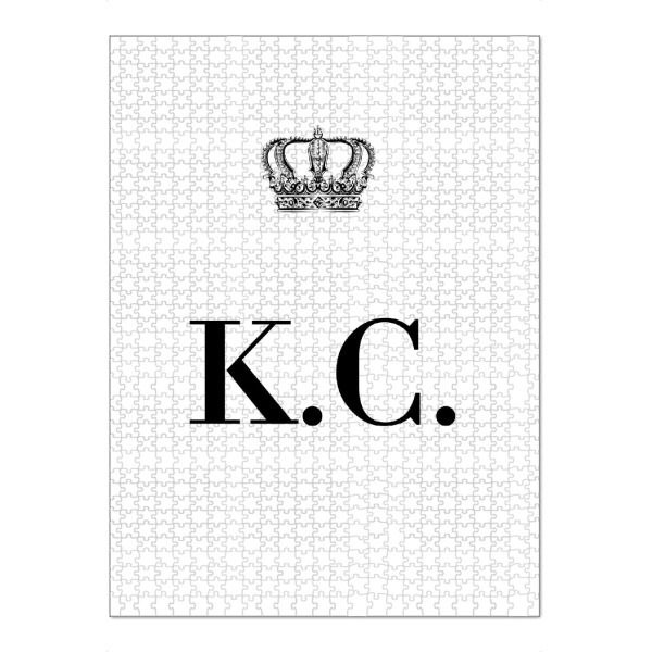 Puzzle Ravensburger "King KC" artboxONE - Schwarzweiß,Buchstaben