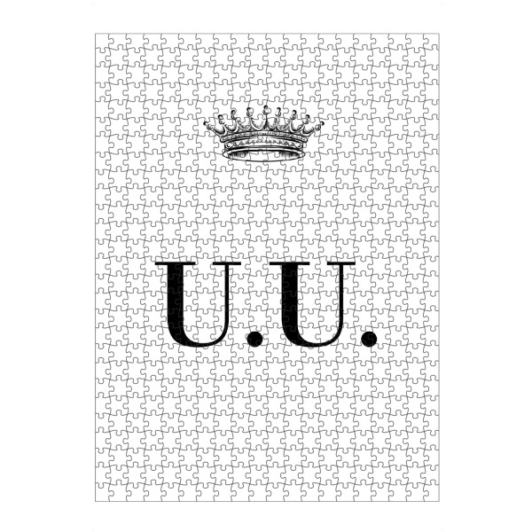 Puzzle Ravensburger "Queen UU" artboxONE - Schwarzweiß,Buchstaben