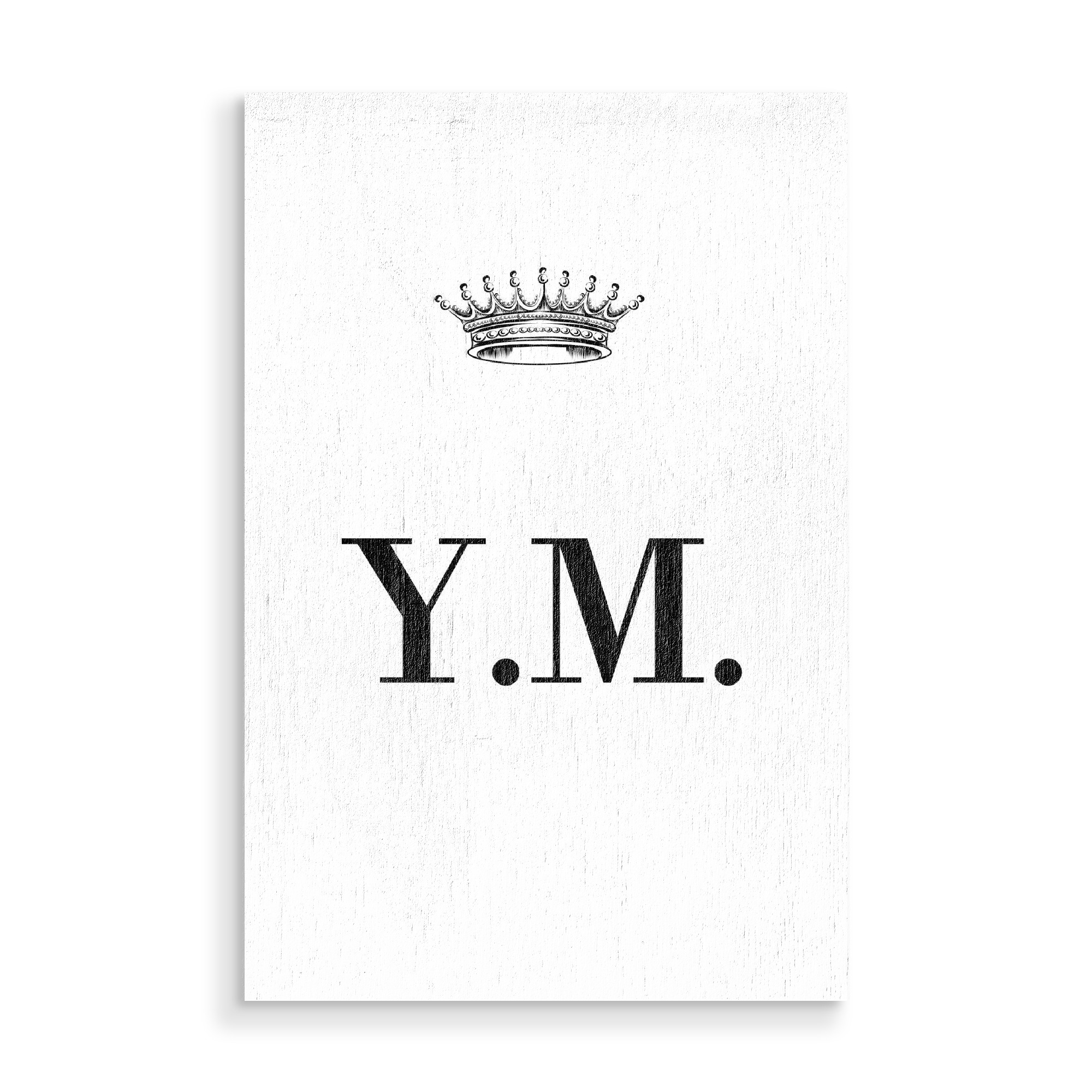 Holzbild "Queen YM" artboxONE - Schwarzweiß,Buchstaben