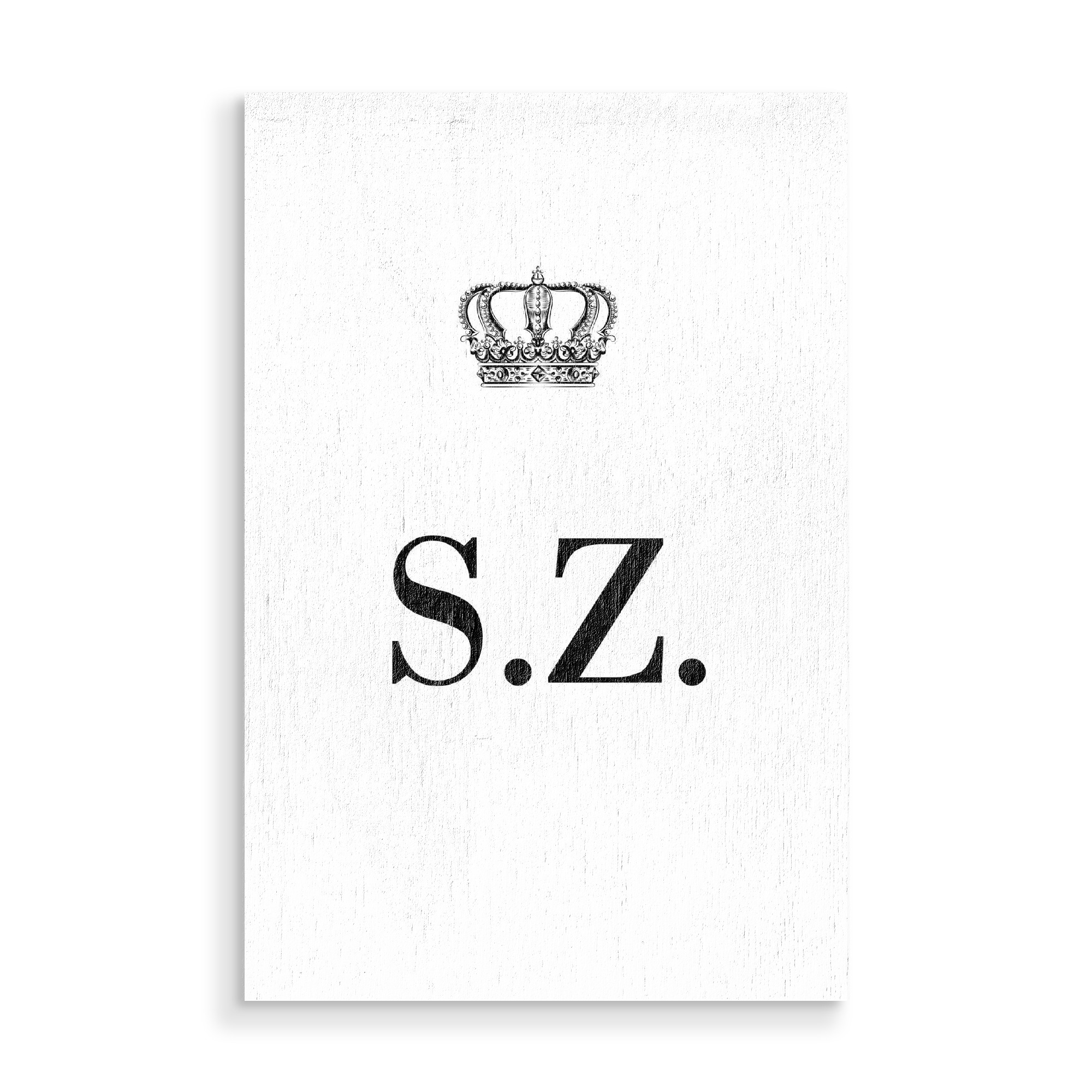 Holzbild "King SZ" artboxONE - Schwarzweiß,Buchstaben