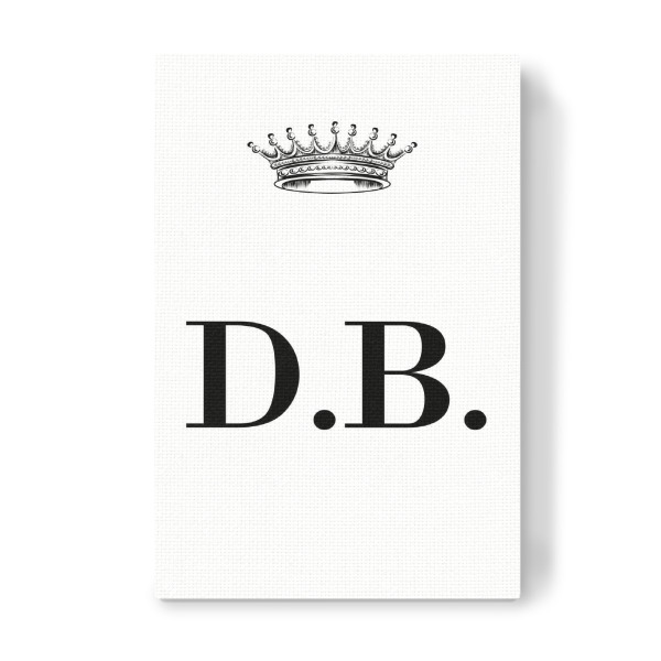 Leinwandbild "Queen DB" artboxONE - Schwarzweiß,Buchstaben