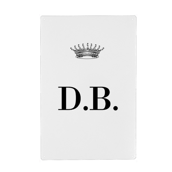 Holzbild "Queen DB" artboxONE - Schwarzweiß,Buchstaben