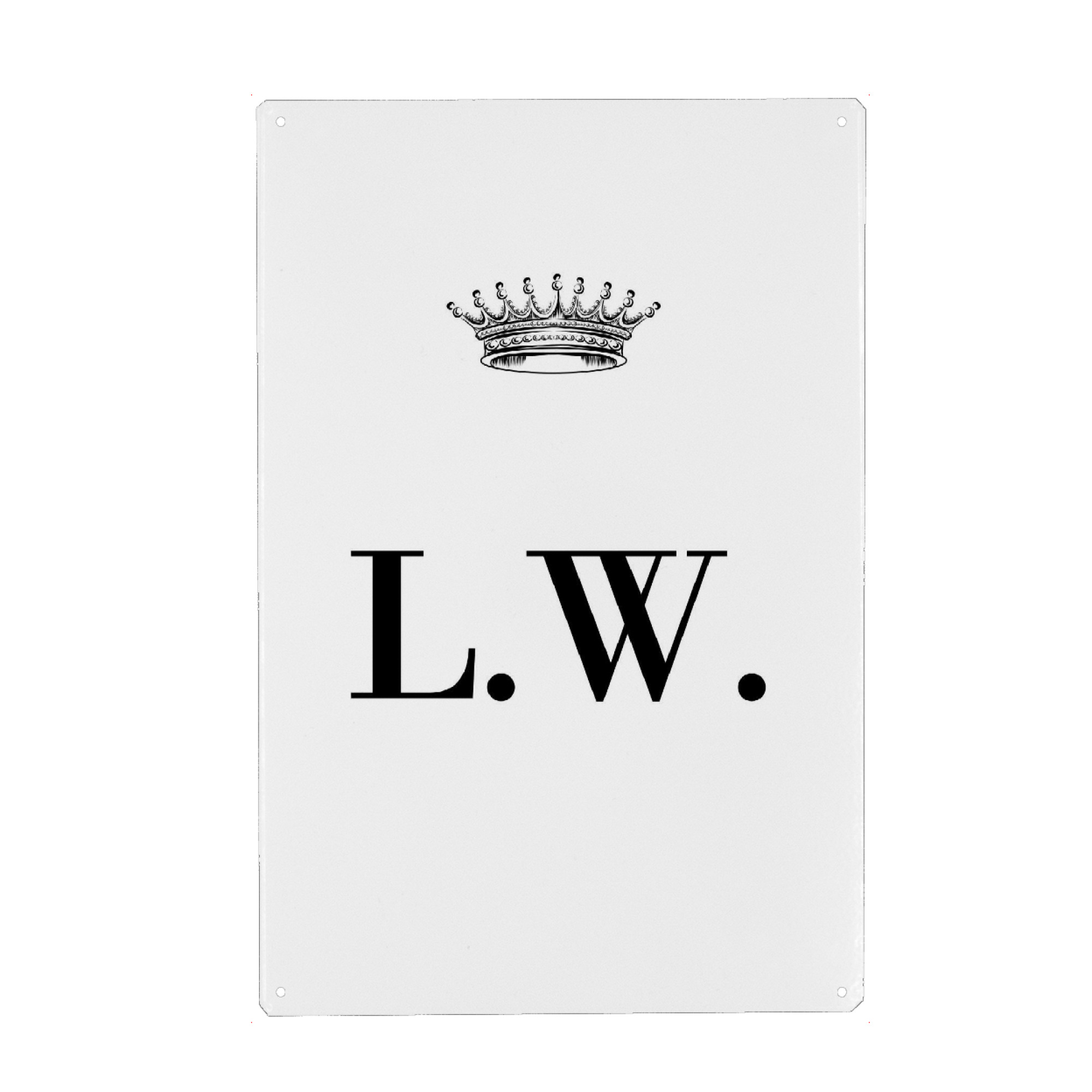 Metall Poster "Queen LW" artboxONE - Schwarzweiß,Buchstaben