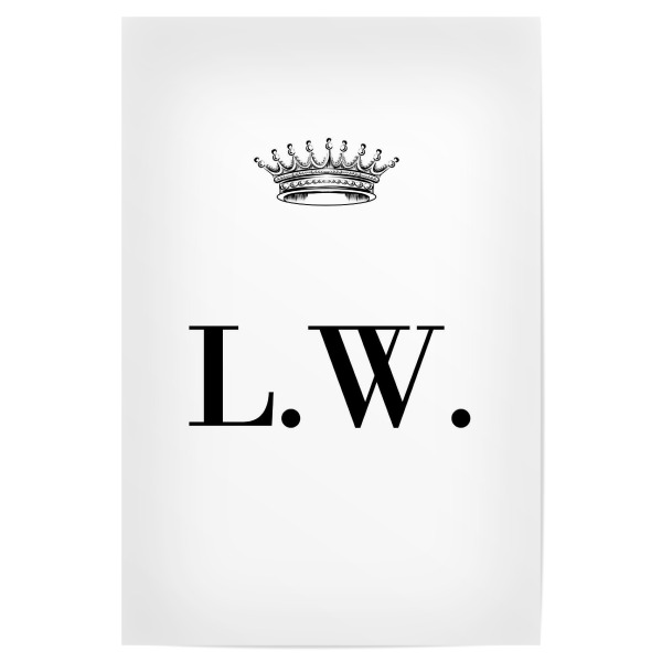 Poster "Queen LW" artboxONE - Schwarzweiß,Buchstaben