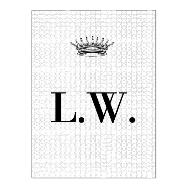 Puzzle Ravensburger "Queen LW" artboxONE - Schwarzweiß,Buchstaben