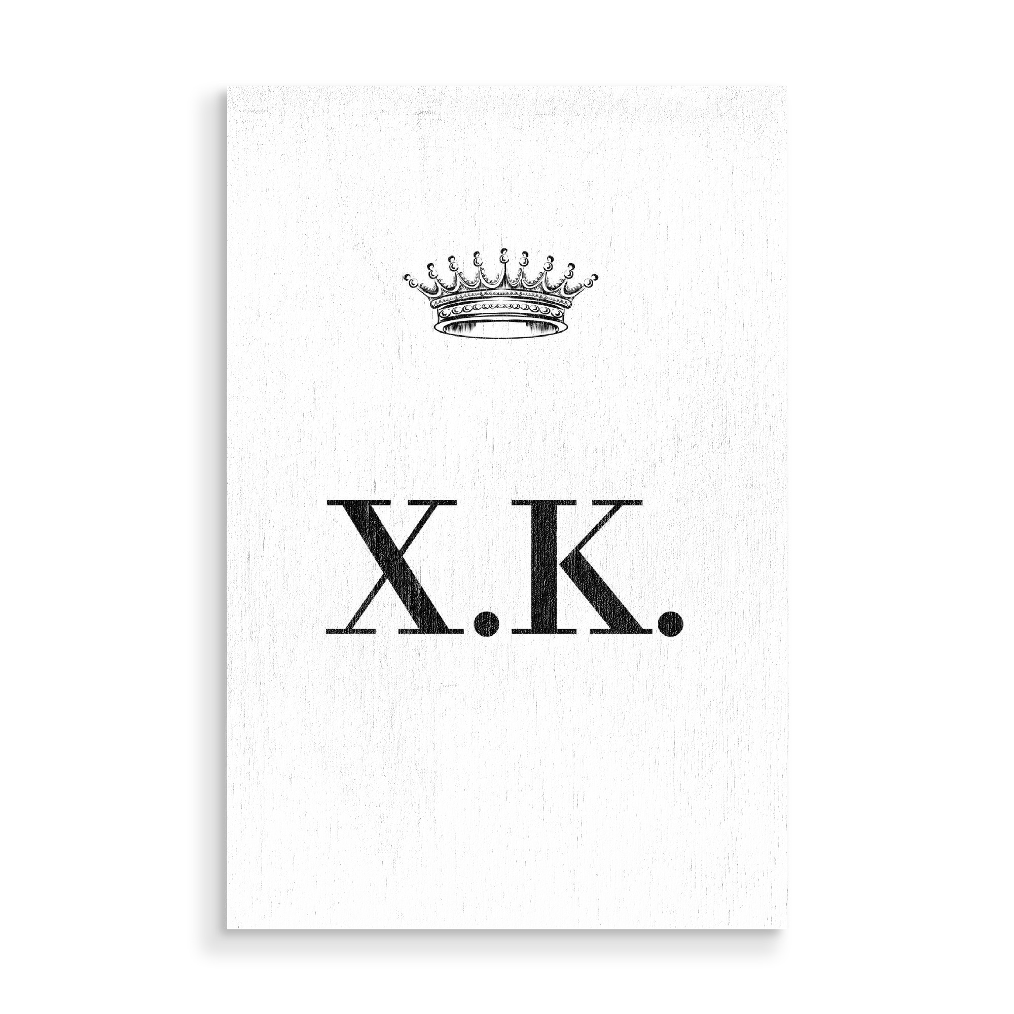 Holzbild "Queen XK" artboxONE - Schwarzweiß,Buchstaben