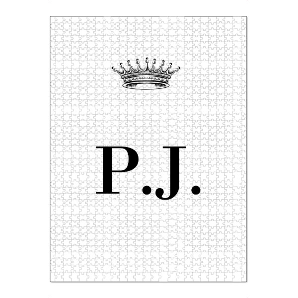 Puzzle Ravensburger "Queen PJ" artboxONE - Schwarzweiß,Buchstaben