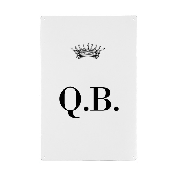 Holzbild "Queen QB" artboxONE - Schwarzweiß,Buchstaben