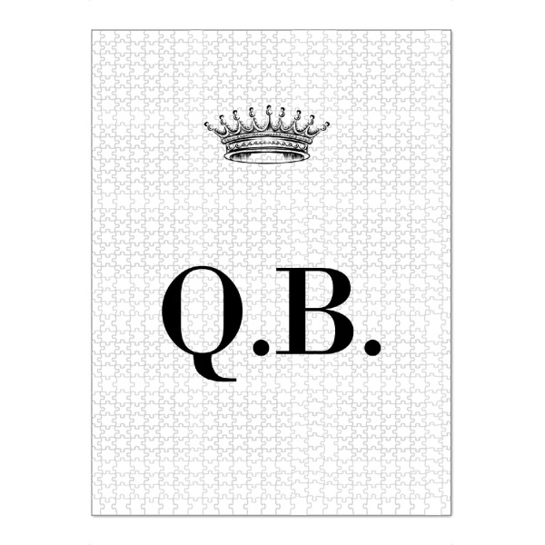 Puzzle Ravensburger "Queen QB" artboxONE - Schwarzweiß,Buchstaben